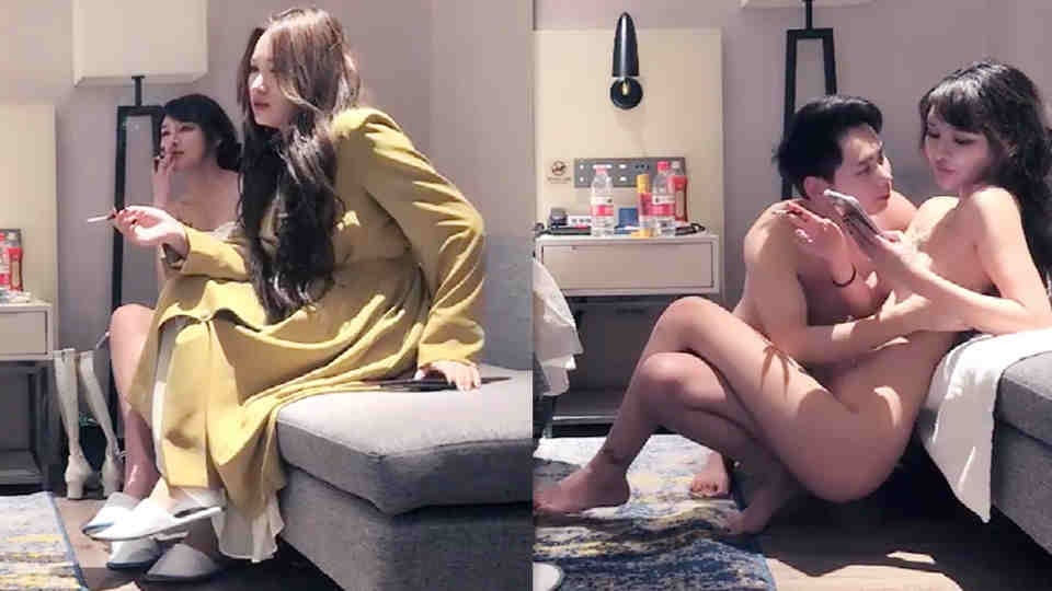 【极品探花3P】先打了一炮，长腿女神叫来自己的闺蜜，再来3P打一炮，极度淫乱场面